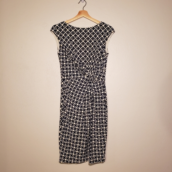 Lauren Ralph Lauren Geometric Fitted Dress sz 6 - Picture 1 of 3